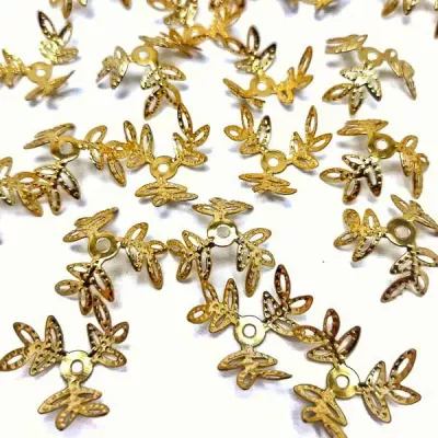 Шапочка для бусин 15мм, золото, 100 шт