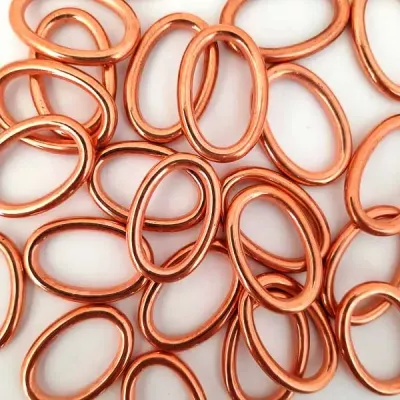 Овал пластик D25, бронза, 25 шт