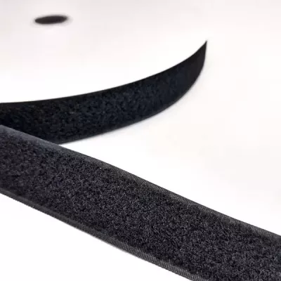 липучка  чорна  2,5 см х 25 м, м'яка частина
