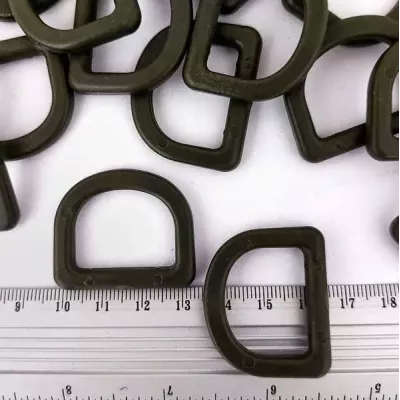 Полукольцо  пластик 2.5 см, цвет хаки, упак 100 шт