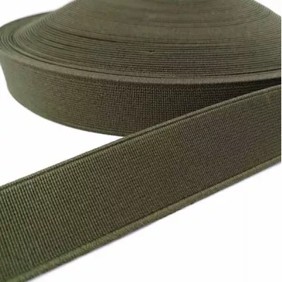 резинка  2,5 см хакі (боб 25 м), щільна