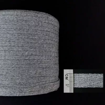 тасьма кіперна х/б 10 мм сірий меланж №7