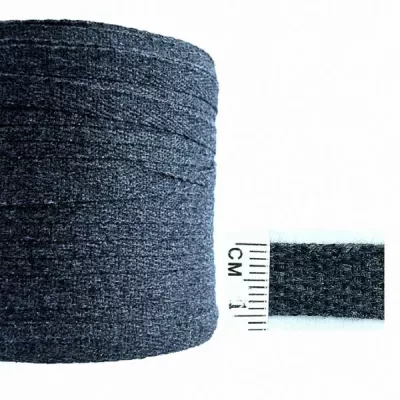 тасьма кіперна х/б 10 мм сірий меланж №9