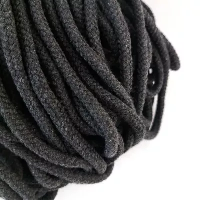 канат круглий бавовна 8 мм, графіт (100м)