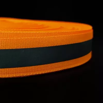 стрічка світловідбивна помаранчева, 2см 50 ярдів