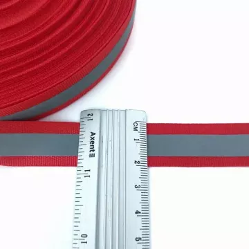 стрічка світловідбивна червона, 2см 50 ярдів