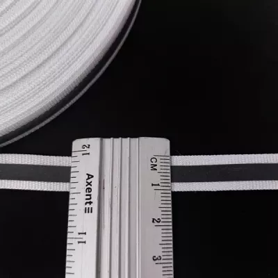 стрічка світловідбивна біла, 1см 50 ярдів