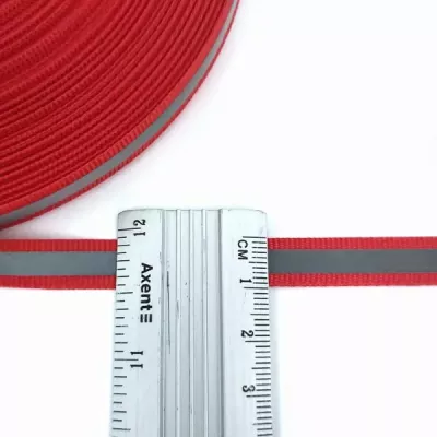 стрічка світловідбивна червона, 1см 50 ярдів