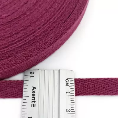 Тесьма х/б (кіперна) бордо, 10мм