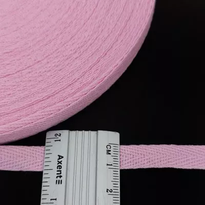 тасьма х/б 10 мм, рожева -43 м