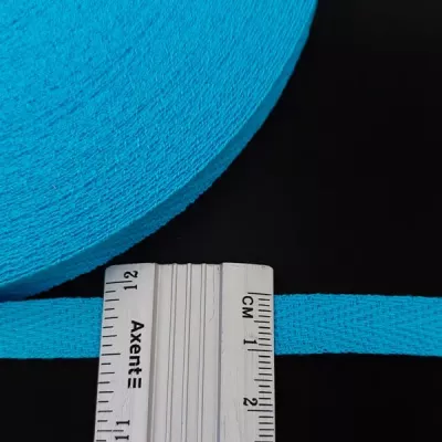 тасьма х/б 10 мм, блакитна -43 м