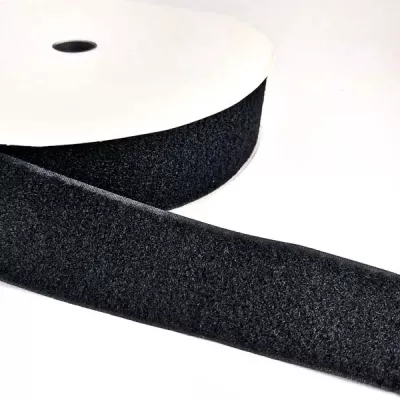 липучка  чорна  4 см х 25 м, м'яка частина
