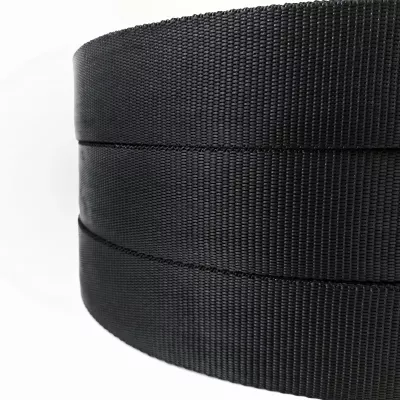 Стропа щільна чорна 2,5 см/50 м