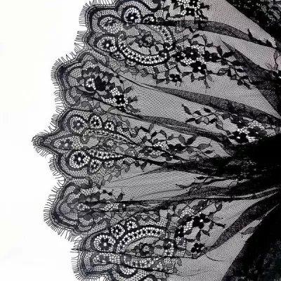 Мереживо Zira шантильї чорне, 40 см