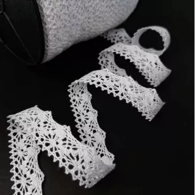 Кружево кроше белое, 1.5-2 см