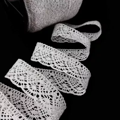 Кружево Кроше   белое, ширина 2,5 см 