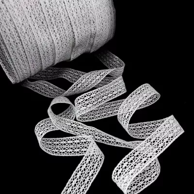 Кружево Кроше белое, шир 2,5 см 