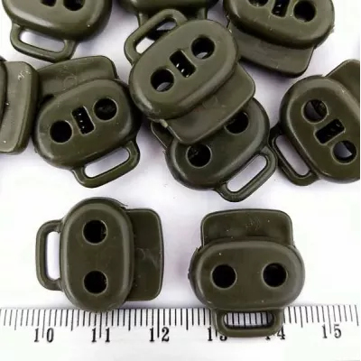 стопор плоский овальний D15мм - хакі (1000 шт) ПРИШИВНИЙ