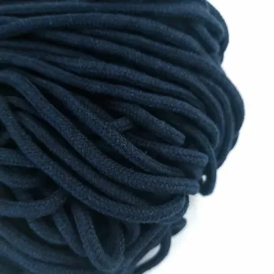 канат круглий бавовна 5 мм, синій (100м)