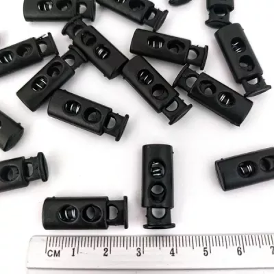 стопор подвійний односторонній, чорний, упак. 100 шт