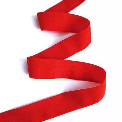 Резинка бейка червона (матова), 20 мм