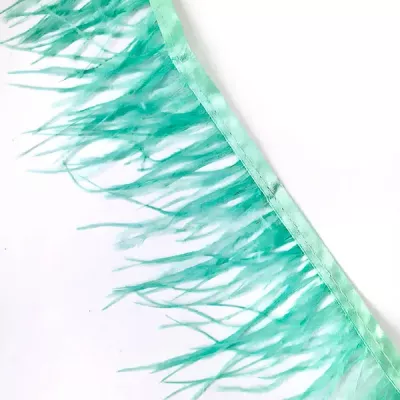 Бахрома страус ментол на ленте