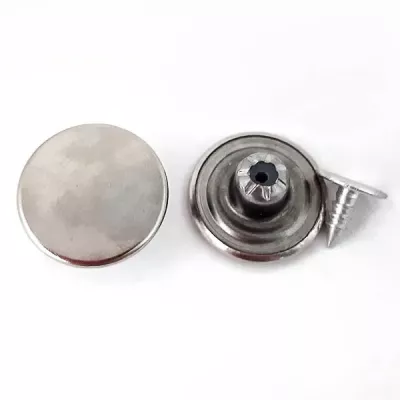 Пуговица металл арт. 11 на ножке, D 17 мм, никель 