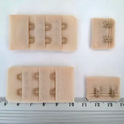 Застібка для білизни бежева, 2 ряди х 3 петлі