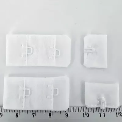 Застібка для білизни біла, 1 ряд х 2 петлі