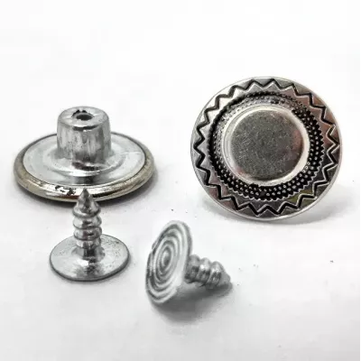 Пуговица металл арт. 20 на ножке, D 20 мм, никель