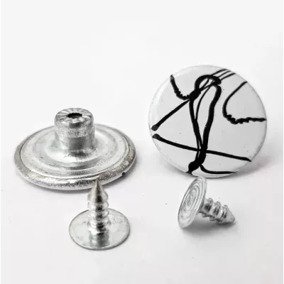 Пуговица металл арт. 19 на ножке, D 20 мм