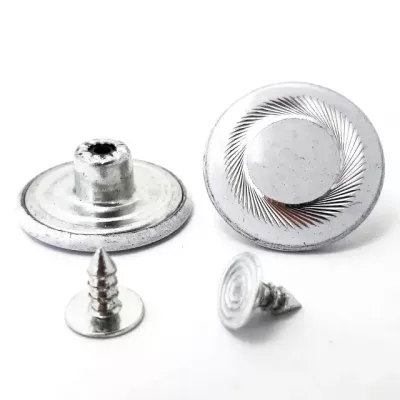 Пуговица метал арт. 15 на ножке D20 мм, белая 