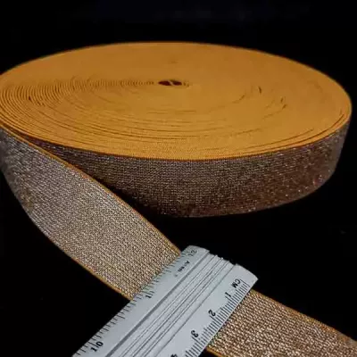 Резинка білизна жовта+люрекс, 3 см