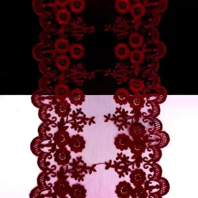 Кружево бордовое на сетке 10,5-14 см