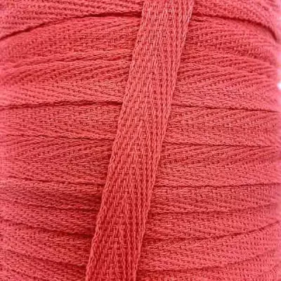 Тасьма х/б (кіперна) 10мм коралова 5052