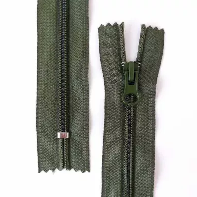 блискавка пластик 18 см тип 5, хакі