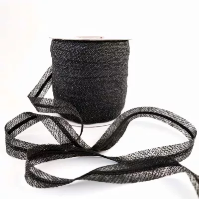 кромка флизелиновая черная с лизирующей лентой 15мм