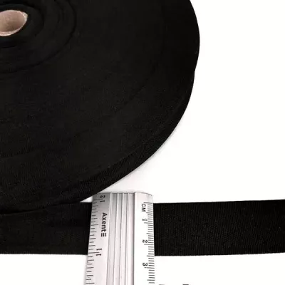 Тесьма окантовочная черная, 25 мм