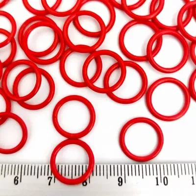 Регулятор кільце метал, 1 см червоний