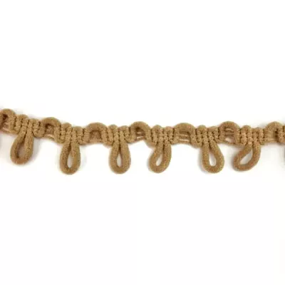 Тесьма с петельками, светло-коричневая