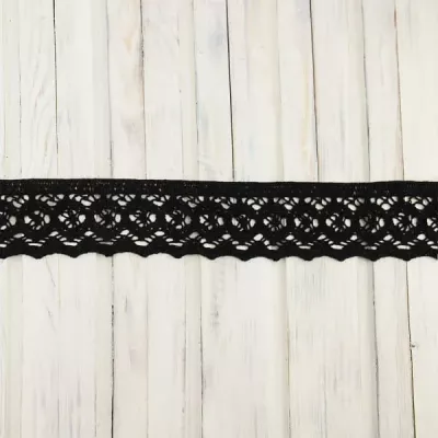 Кружево Кроше черное, 5 см
