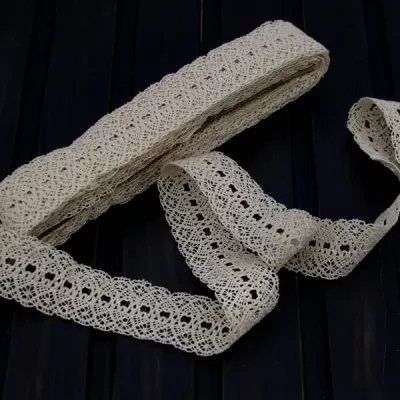 Кружево кроше натуральное, 3 см