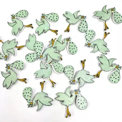 Дерев'яний декор - лелека 35х35