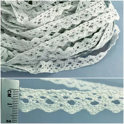 Кружево кроше белое, 16-20 мм 