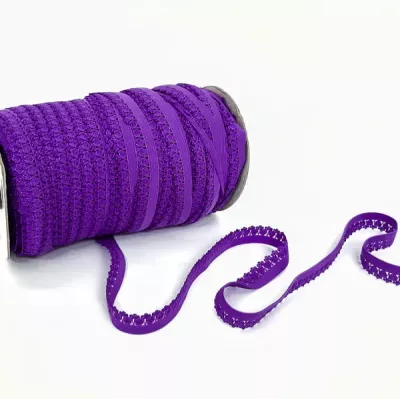Резинка бельевая ажурная фиолетовая, 16 мм