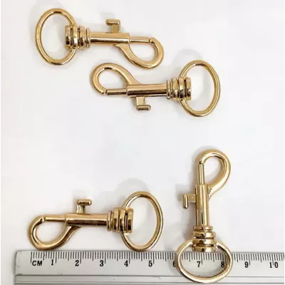 карабин-якорь, 20х55 мм, золото