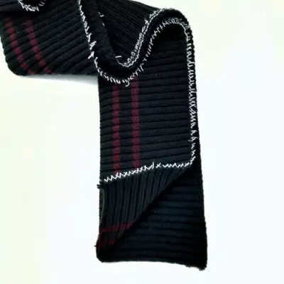 Резинка довяз,черная+2 бордовые полоски