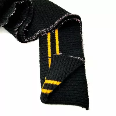 резинка довяз, черная + 2 желтых полоски