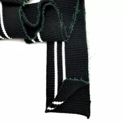 Резинка манжетная довяз, черная с полоской