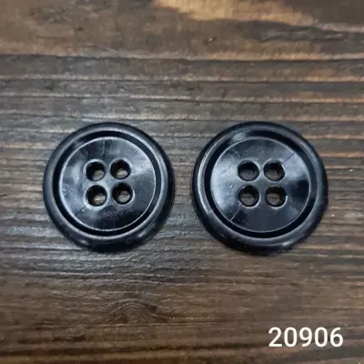 Гудзик литий чорний, 23 мм